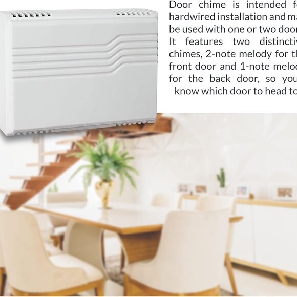 Newhouse Hardware Two Note Wired Door Bell Chime Kit W/Transformer & Surface Mou - Picture 4 of 5